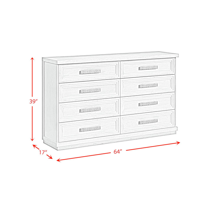 Avalanche 8-Drawer Dresser in Antique White - Maxx Save 