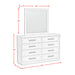 Avalanche Dresser and Mirror Set in Antique White - Maxx Save 