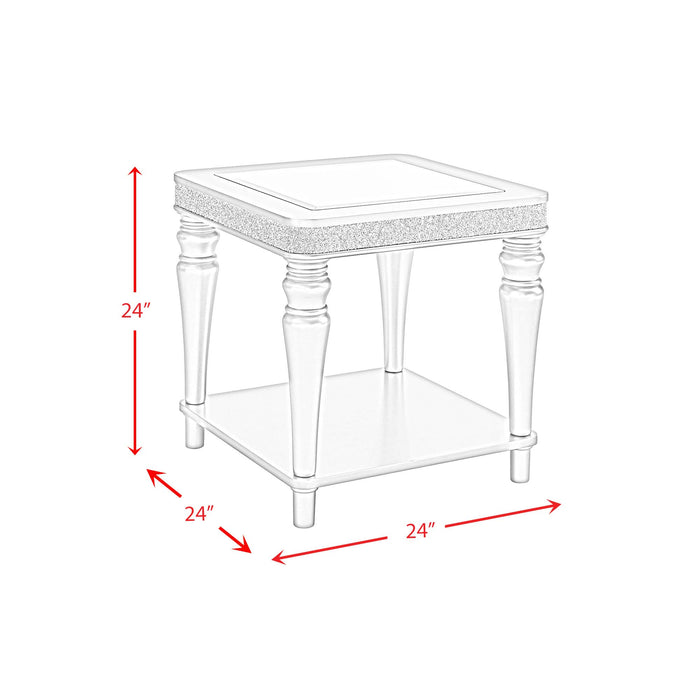Avril End Table in Silver - Maxx Save 
