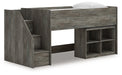 Frandern Loft Bed with Bookcase Storage - Maxx Save 