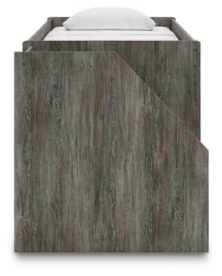 Frandern Loft Bed with Bookcase Storage - Maxx Save 