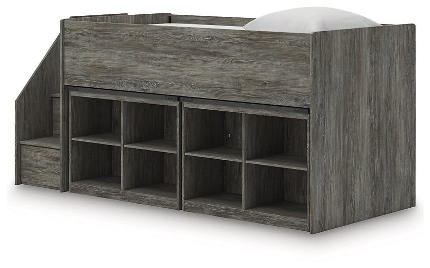 Frandern Loft Bed with Bookcase Storage - Maxx Save 