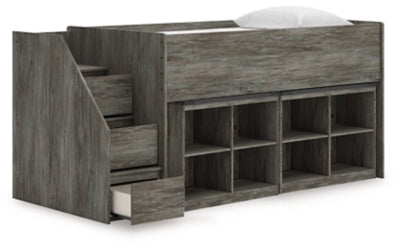 Frandern Loft Bed with Bookcase Storage - Maxx Save 