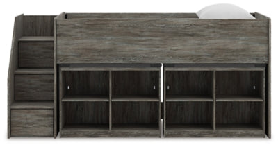 Frandern Loft Bed with Bookcase Storage - Maxx Save 