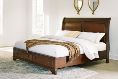 Trellington Sleigh Storage Bed - Maxx Save 