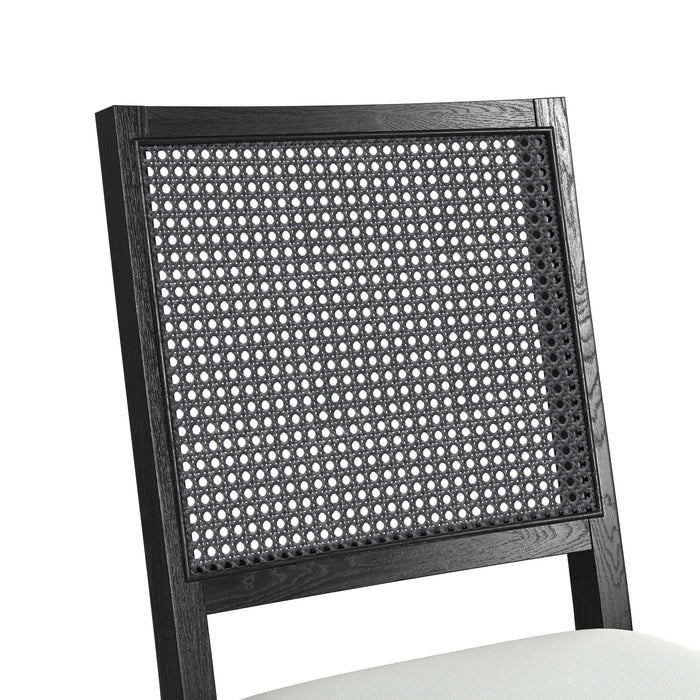 Bahama Breeze Dining Chair with White Fabric in Black (2 Per Carton) - Maxx Save 