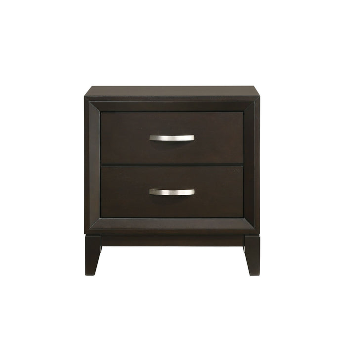 Beaumont 2-Drawer Nightstand in Merlot - Maxx Save 