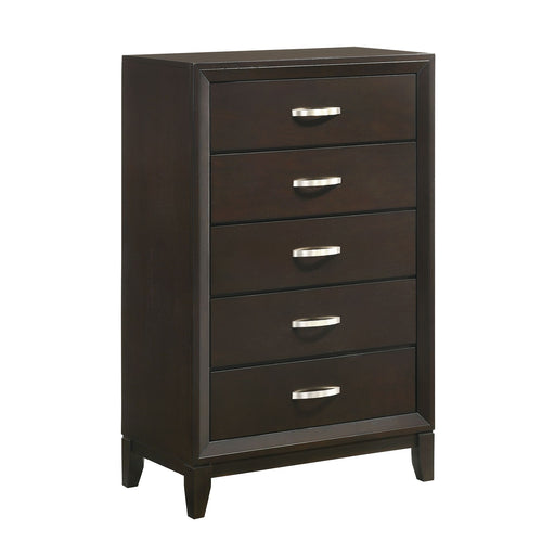 Beaumont 5-Drawer Chest in Merlot - Maxx Save 