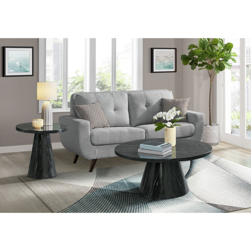 Bellini Round Occasional End Table Complete in Grey - Maxx Save 