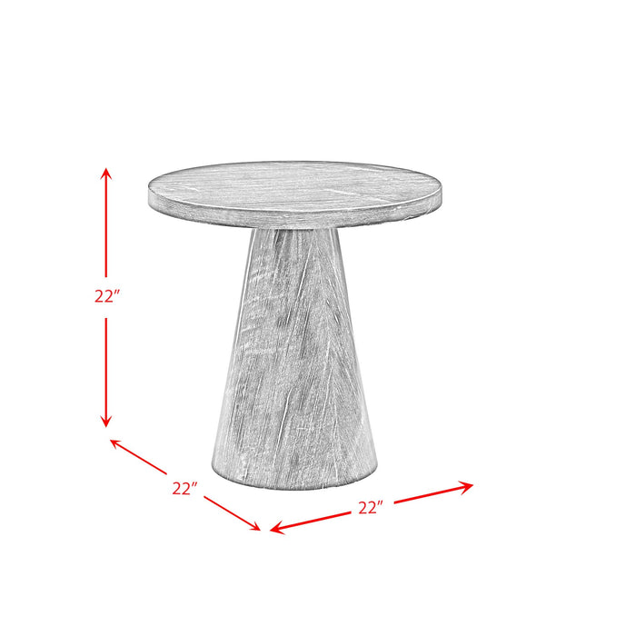 Bellini Round Occasional End Table Complete in Grey - Maxx Save 