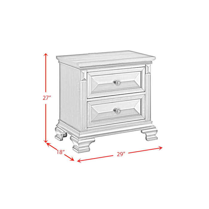 Bridgestone 2-Drawer Nightstand with USB - Maxx Save 