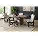 Brisbane Standard Height Dining Set in Brown-Table and Four Fabric Chairs - Maxx Save 