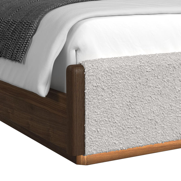 Brisbane UPH Bed with Boucle Beige and LED - Maxx Save 