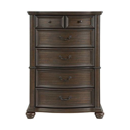 Brunswick 5-Drawer Chest in Mahogany - Maxx Save 