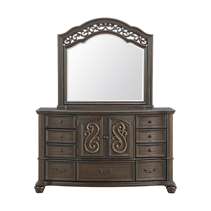 Brunswick Dresser and Mirror Set in Mahogany - Maxx Save 