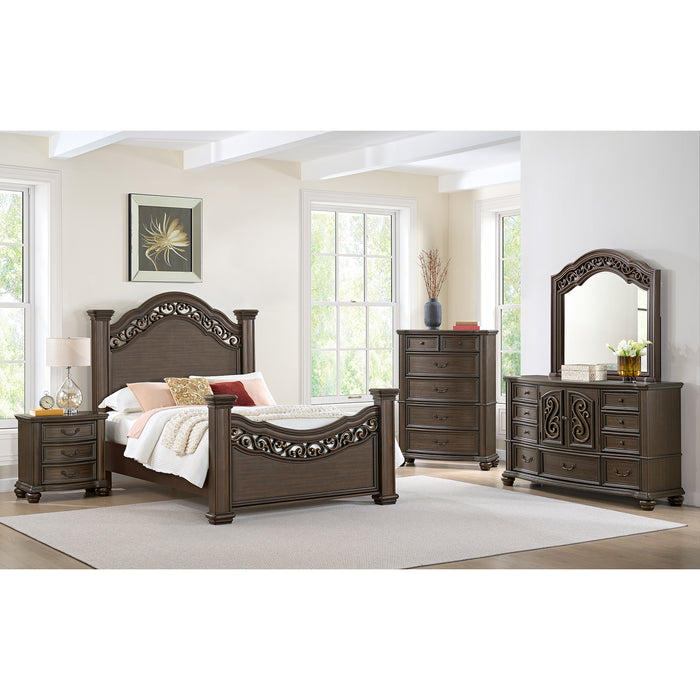 Brunswick Dresser and Mirror Set in Mahogany - Maxx Save 