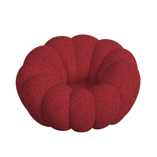 Bubble Swivel Chair and Ottoman in Red - Maxx Save 