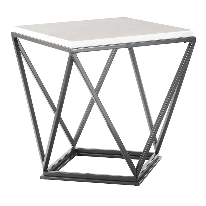 Riko End Table W/ Metal Leg - Maxx Save 