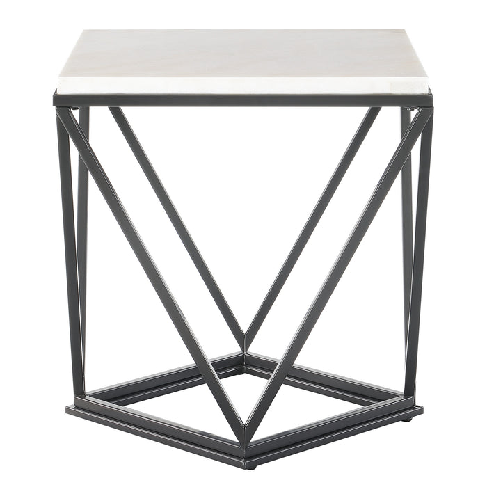Riko End Table W/ Metal Leg - Maxx Save 