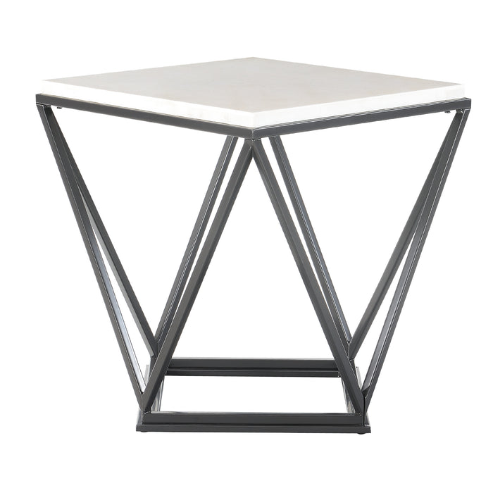 Riko End Table W/ Metal Leg - Maxx Save 
