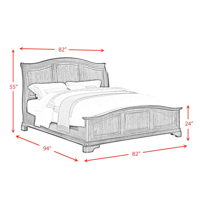 Cameron Cherry Panel Bed - Maxx Save 