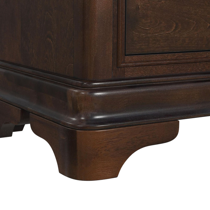 Cameron Cherry Sleigh Bedroom Set - Maxx Save 