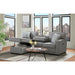 Caracas Sectional Sleeper Chofa with Pull Bed, Drop Table & USB in Palmer Grey - Maxx Save 