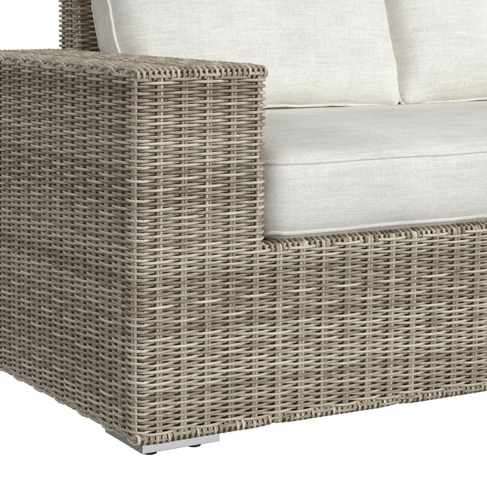 Carmona 6PC Conversion Set in Natural and Olefin Beige with Ottoman - Maxx Save 