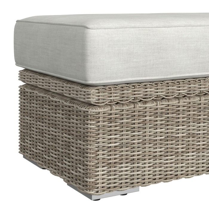Carmona Ottoman - Natural and Olefin Beige - Maxx Save 