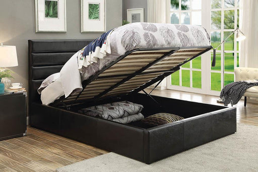 Riverbend Queen Upholstered Storage Bed Black - Maxx Save 