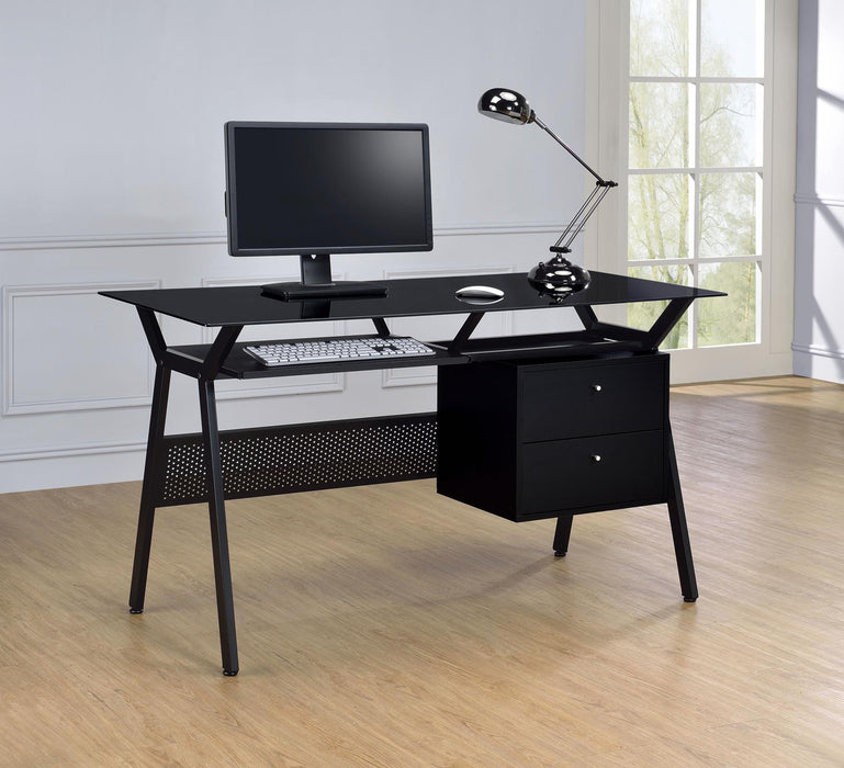 G800436 Casual Black Computer Desk
