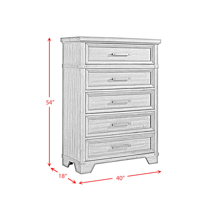 Colorado City 5-Drawer Chest in Charcoal - Maxx Save 