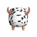 Cow Storage Stool in White and Black - Maxx Save 