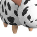 Cow Storage Stool in White and Black - Maxx Save 