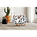 Cow Storage Stool in White and Black - Maxx Save 