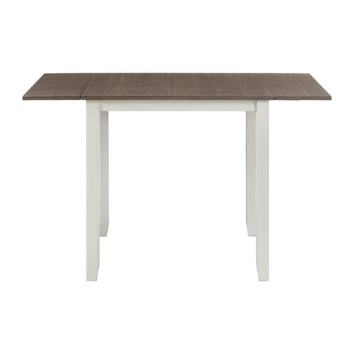 Martin 3 pc Drop Leaf Dining Set (Dark Brown Top - White Base) - Maxx Save 