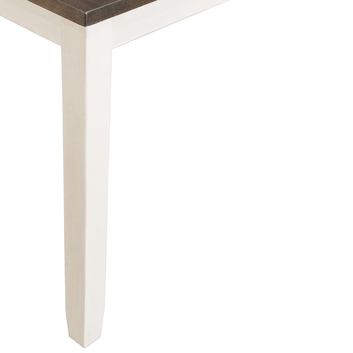 Martin 5 Pc Dining set (Dark Brown Top - White Base) - Maxx Save 