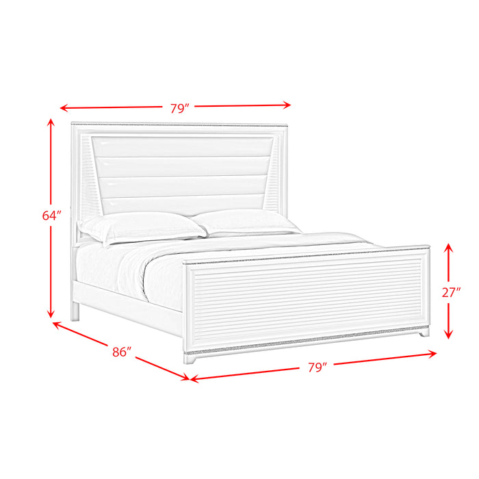 Denmark UPH Bedroom Set with Lights - Maxx Save 