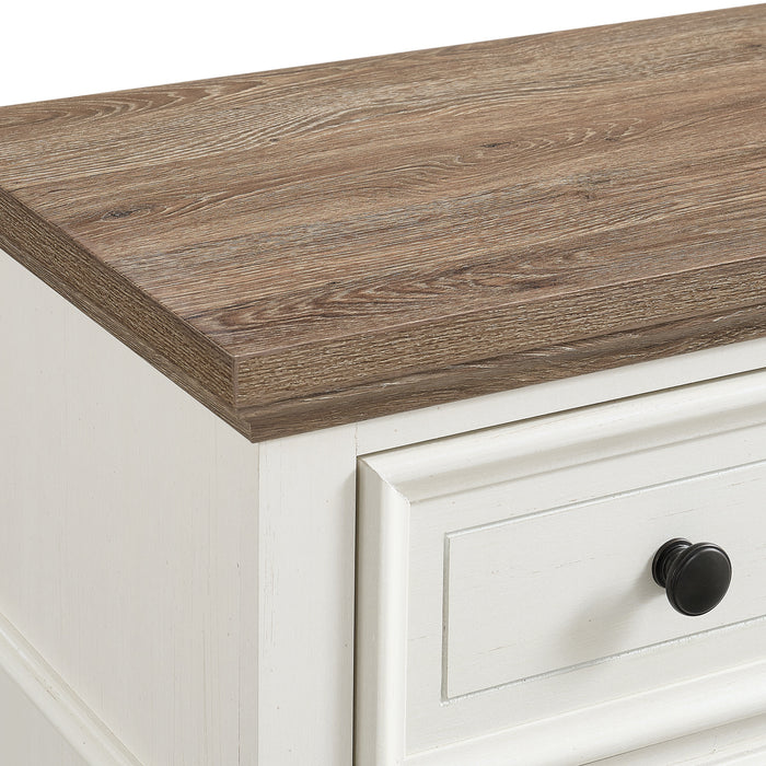 Eastwood Youth 7-Drawer Dresser in Brown and Off-White - Maxx Save 