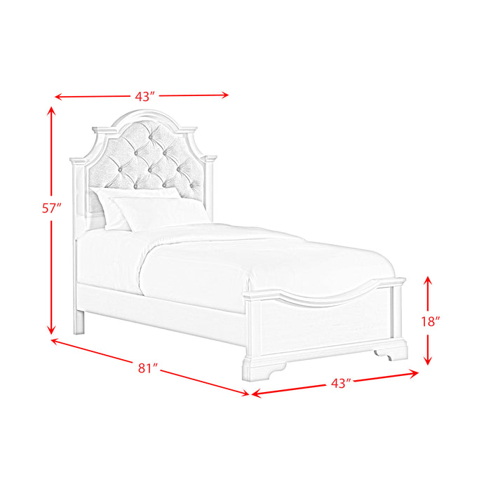 Eastwood Youth UPH Bed in Off-White - Maxx Save 