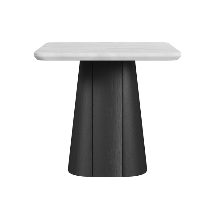 Edison End Table in White and Black - Maxx Save 