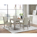 Eleanor Standard Height Dining Set in White-Rectangular Table and Four Chairs - Maxx Save 