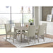 Eleanor Standard Height Dining Set in White-Rectangular Table and Four Chairs - Maxx Save 