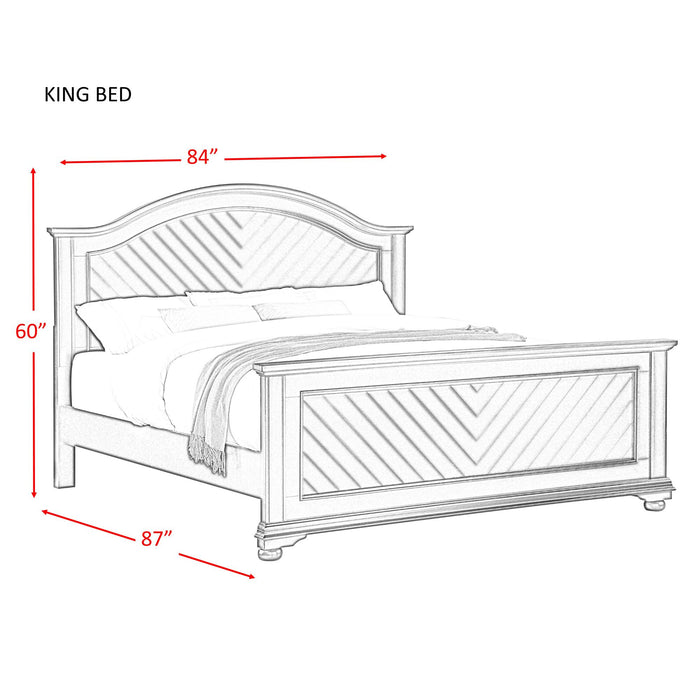 Brookpine White King Panel Bed