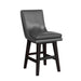 Villanova Swivel Counter Stool with Pewter PU in Espresso (2 Per Carton) - Maxx Save 