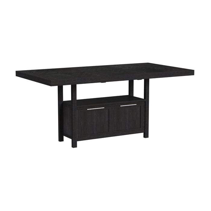 Transcend Counter Table with 20" Leaf in Charcoal - Maxx Save 