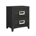 Tobias 2-Drawer Nightstand with USB in Black - Maxx Save 