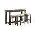 Stone Occasional Bar Table Single Pack Gray Finish (Table + Three Stools) - Maxx Save 
