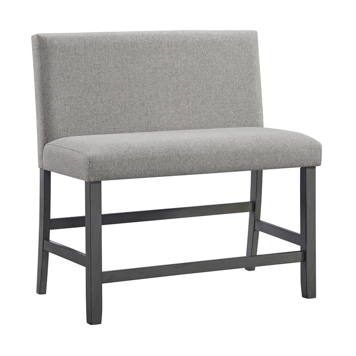 Seneca Counter 3PC Corner Bench Grey Fabric in Grey - Maxx Save 