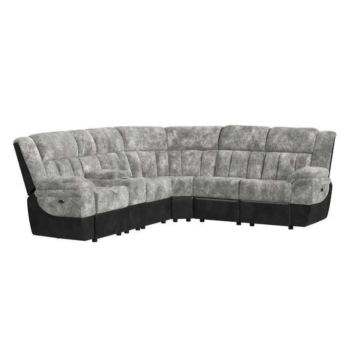 Santorini 6PC Motion Sectional Set in Dillon/Shire Grey - Maxx Save 